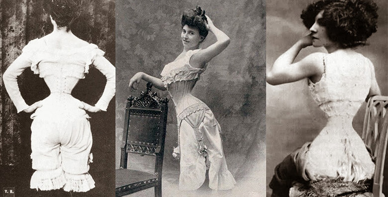 Mulheres com espartilhos de 1910