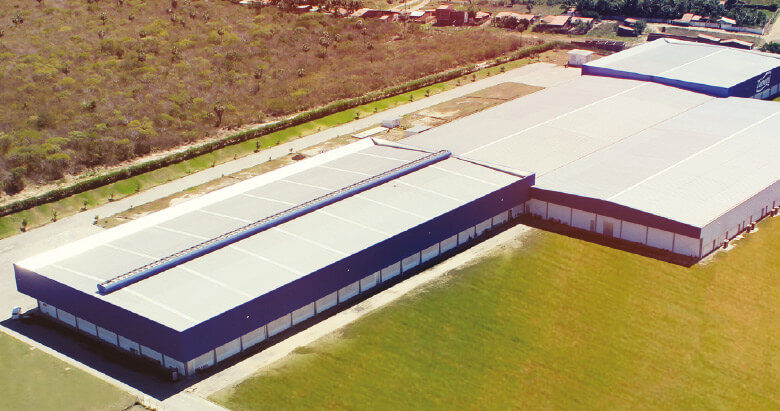 Foto aérea da fábrica da Zanotti no Ceará