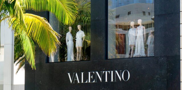 Vitrine loja da grife Valentino