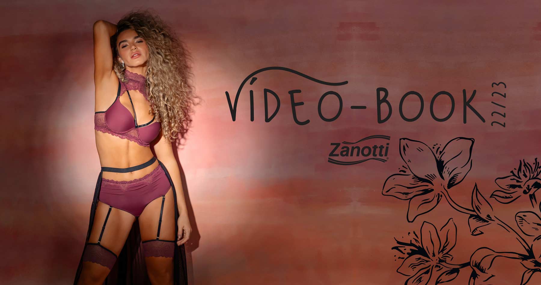 imagem de mulher com lingerie sexy e o texto novo vídeo-book Zanotti