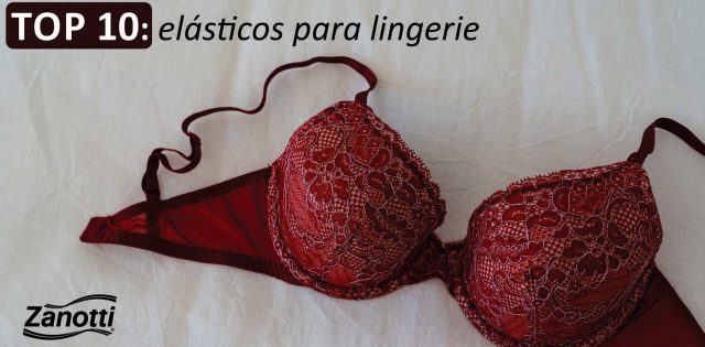imagem de um sutiã vermelho confeccionado com um dos elásticos mais utilizados na confecção de lingeries
