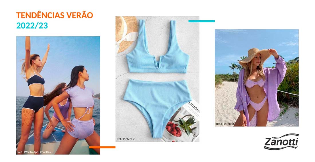 Trajes de banho esportivos de tendência de moda praia com cores ousadas e  designs atraentes criados com ia generativa