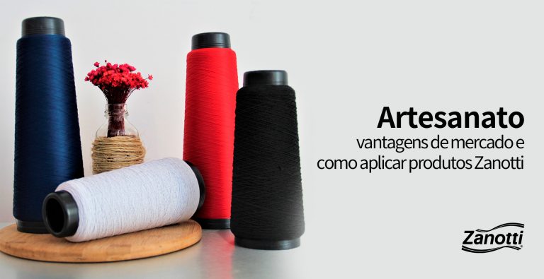 fios de Poliamida Zanotti nas cores vermelho, preto, branco e azul
