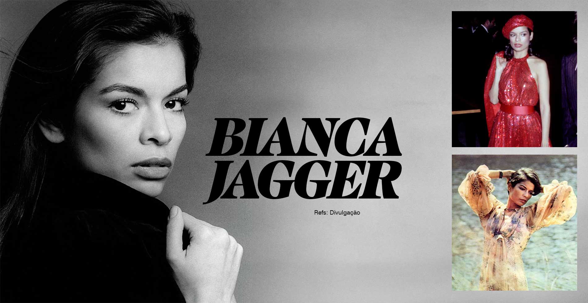 Bianca Jagger, casada com Mick Jagger, ícone de moda dos anos 70