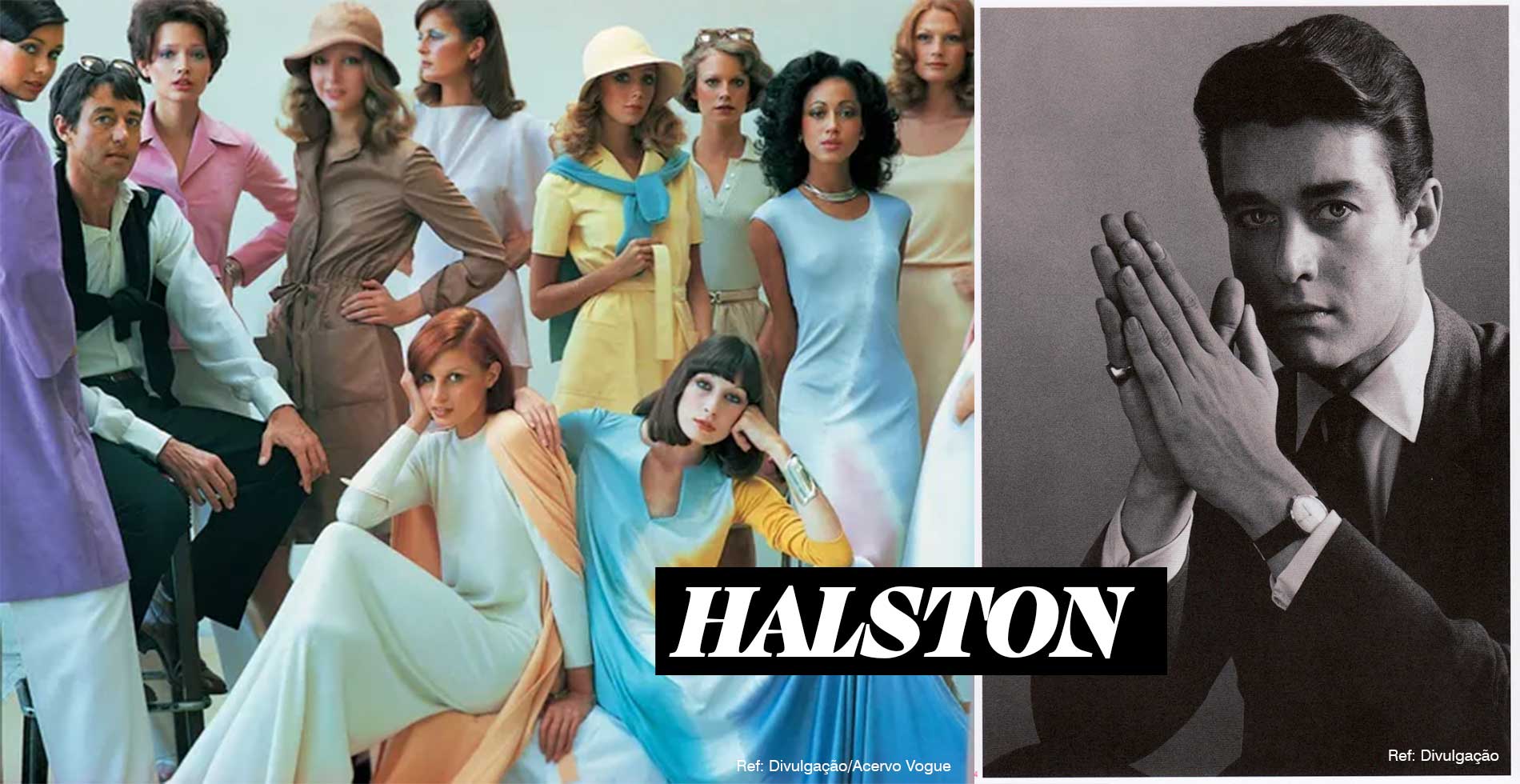 designer de moda dos anos 70 Halston