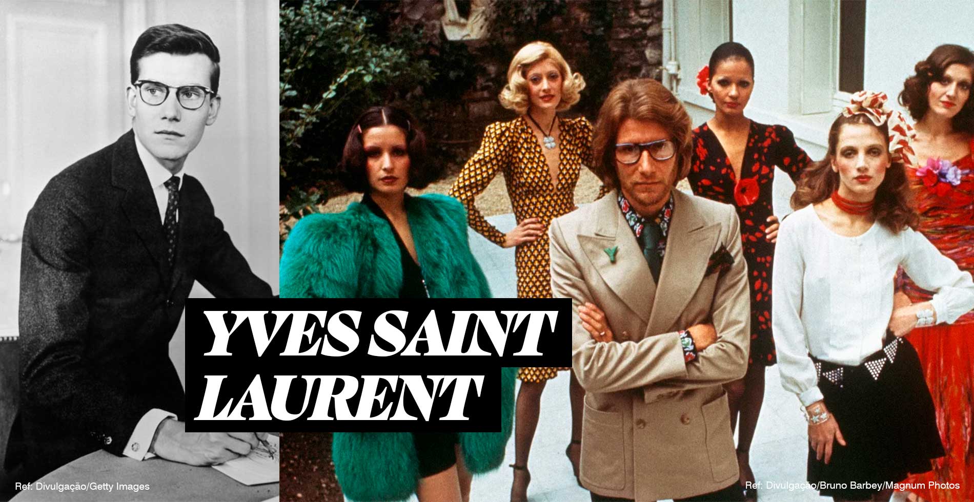 famoso designer dos anos 70 Yves Saint Laurent